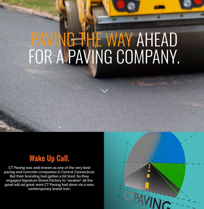 Landing Page landing CtPaving